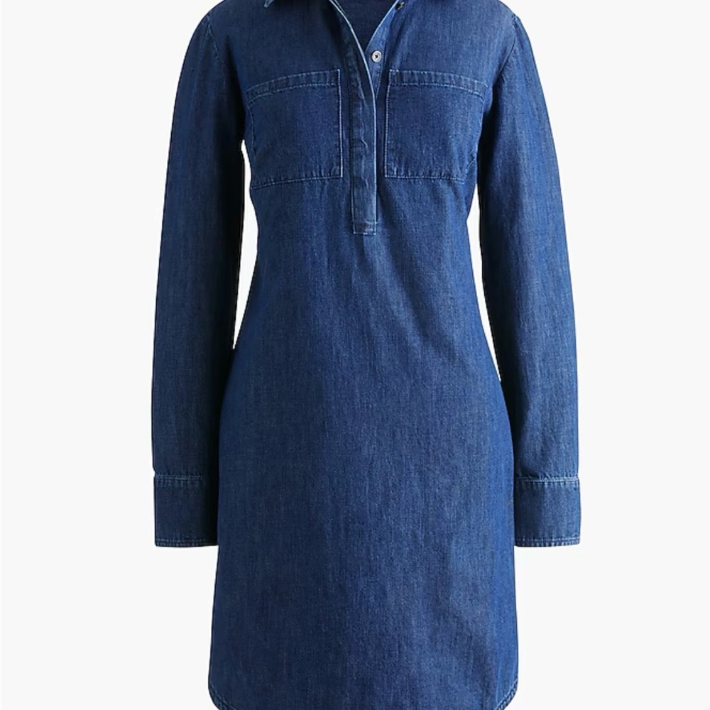 J.Crew long sleeve chambray denim dress
